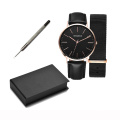 Charm Private Label Christmas Gifts Box Minimalist Men Japan Movement Stainless Steel Watch